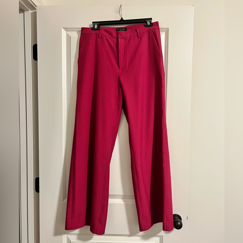 Banana Republic Sculpted Wide Leg Pants -Berry